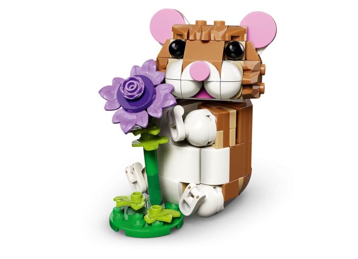 Cute Hamster with a Flower