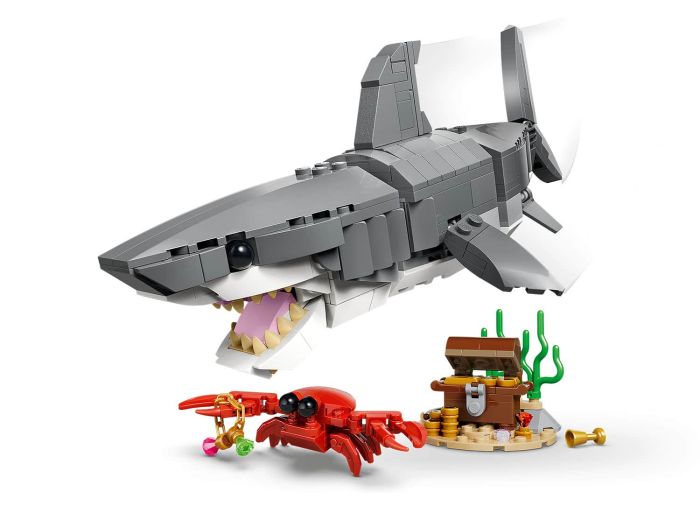 Fierce Shark with a Treasure Chest