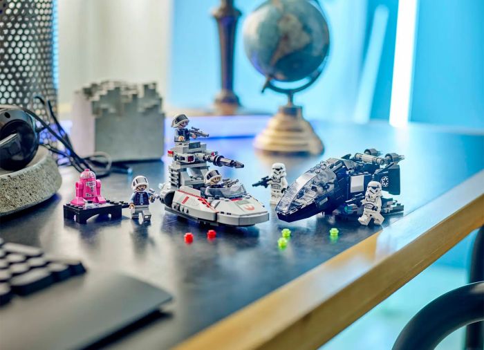 Imperial Dropship vs. Rebel Scout Speeder