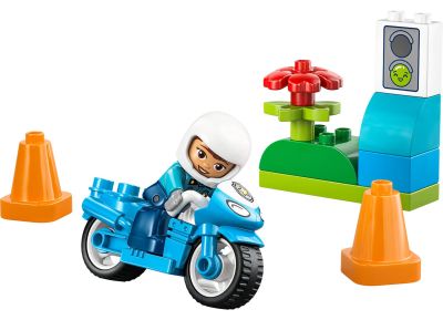 Blue Police Motorcycle