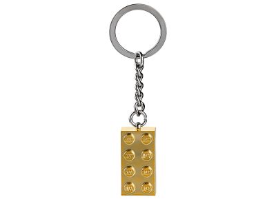 Gold 2x4 Brick Key Chain