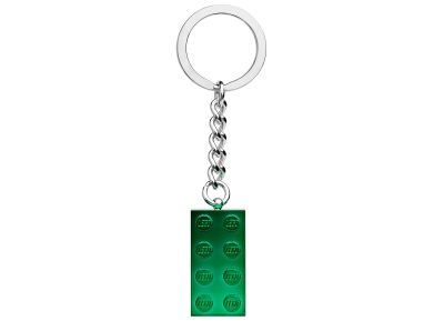 Green Metallic 2x4 Brick Key Chain