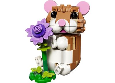 Cute Hamster with a Flower